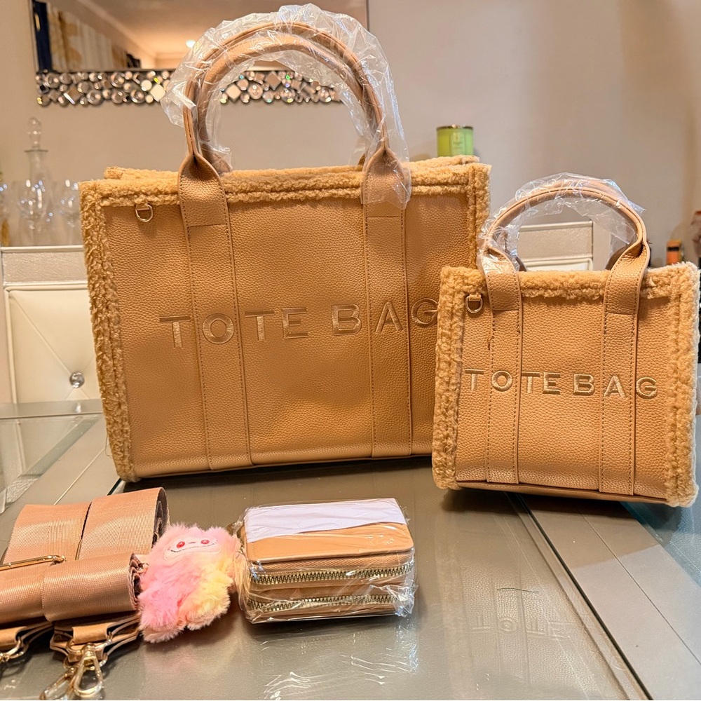 Tan Tote Bag Set